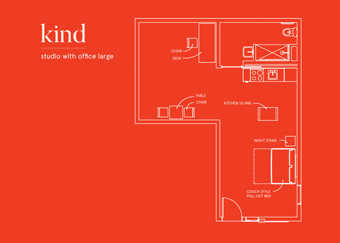 floor plan of a studio apartment